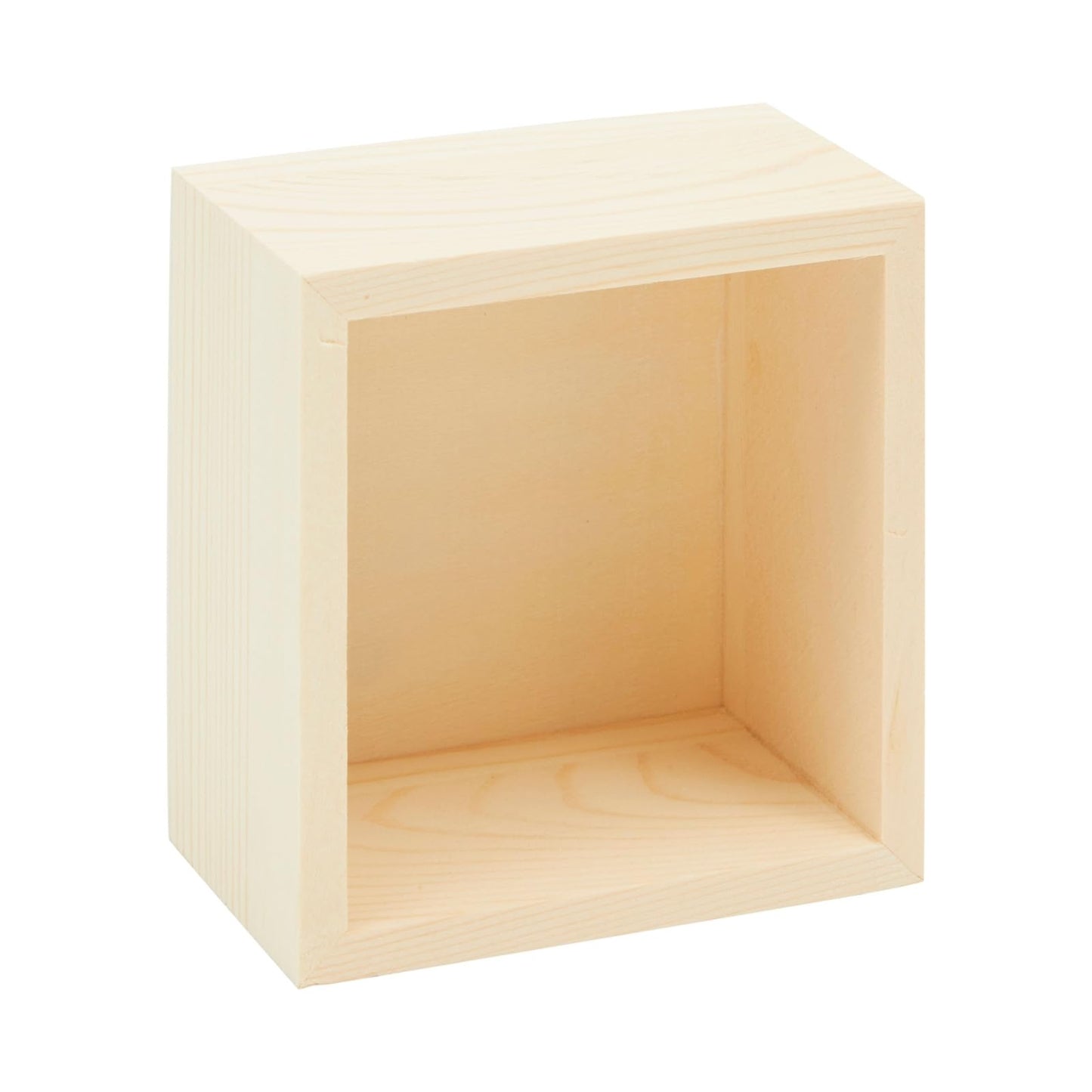 Bright Creations Centerpieces - 10 Unfinished Pine Mini Wood Crates 4 x 4 x 2.3 In & Sanding Sponge, Cream & Brown - DIY Craft Decor & Storage Display