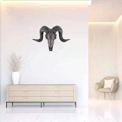 Wall Hanging Decoration 3D Shofar Skeleton Ornament Sheep Resin Bone Art Crafts Resin Crafts Halloween Decor Gifts