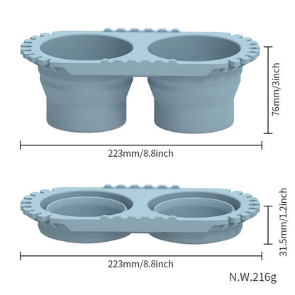 BXTSZZ Paint Brush Cleaner Foldable Silicone Cleaning Container 8.8x4.2in gift for Students And Artists（Blue）