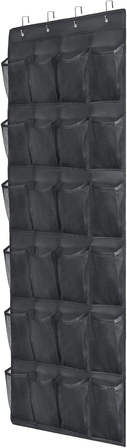 24 Closet Over the Door Shoe Organizer Extra Large Pockets Hanging Shoe Rack Holder for Storage Hanging Shoe Organizer