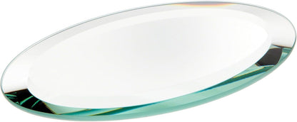 Plymor 3" x 5" Oval Beveled Glass Mirror - 5mm Thick, Pack of 3
