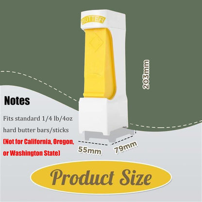 UHAIR Butter Slicer Butter Cutter: with Stainless Steel Blade - Dishwasher Safe - No-Burr Design for 1/4 lb Butter Sticks - Easy Squeeze Slicing - Convenient Butter Dispenser Tool for Kitchen