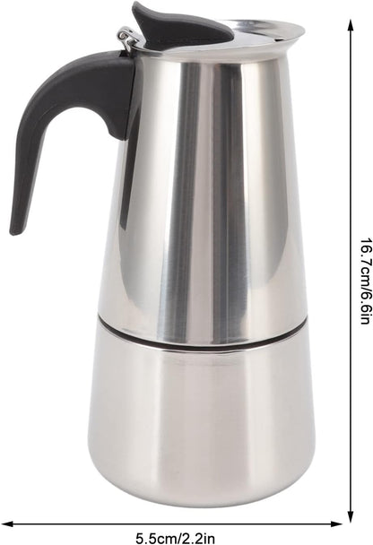 HYWHUYANG Coffee Pot, Stainless Steel Percolator Coffee Maker for Home, Camping, and Travel (200ml)