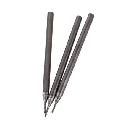 BQLZR 0.5mm Silver Gemstones Burrs Engraving Drill Bits Jewelry Jade Shell Carving Drill Hole Tools Pack of 100