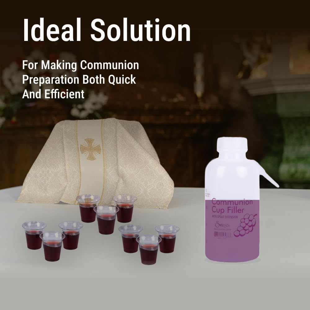 Communion Cup Filler Bottle, 16fl oz, No Drip Traditional Church Filler