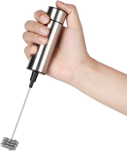 Electric Stirrer, Frother, Stainless Steel Coffee Mixer Blender, Handheld Milk Frother for Coffee