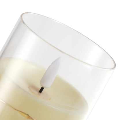 Flameless Candles, Battery Operated LED Candles with Remote and Timer Flickering Flameless Candle for Romantic Ambiance and Home Halloween Decor Durable Acrylic Shell with Embedded Star String