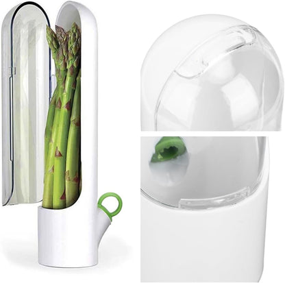 Lasting Refrigerator Herb Keeper, Fresh Storage Container for Asparagus, Coriander, Mint, Keeps Greens Fresh