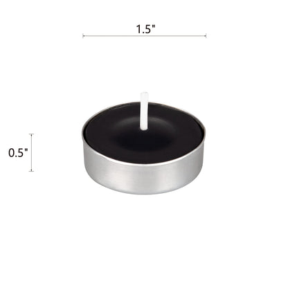 Mega Candles 50 pcs Unscented Black Tea Lights Candles, Pressed Wax Candle 3.5 Hour Burn Time, Home Décor, Wedding Receptions, Occasions, Festivities, Events, Meditations, Spa, Prayers, Vigil