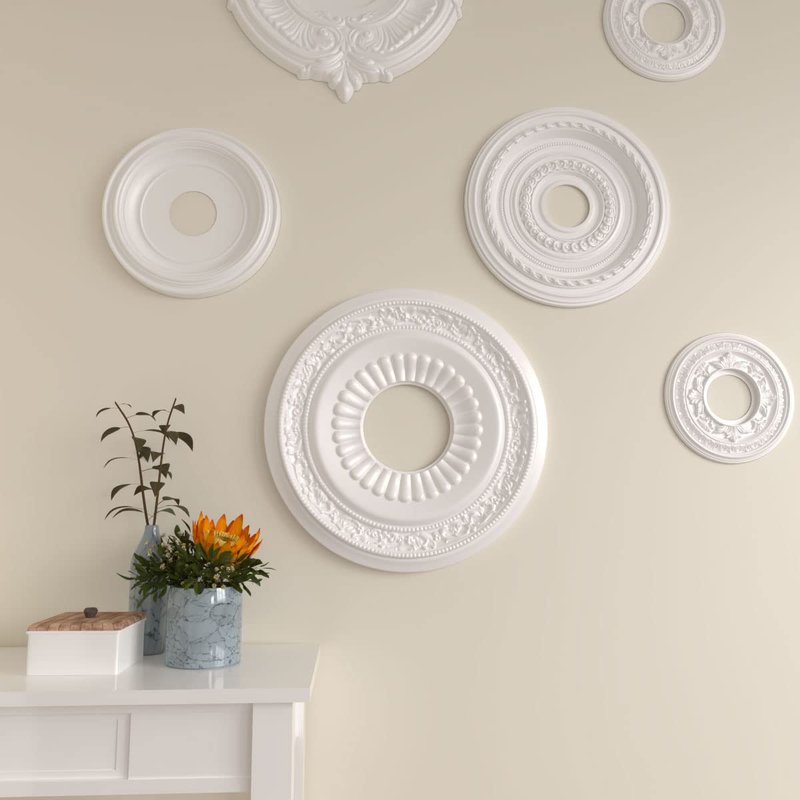 Ekena Millwork CM20LN 20 5/8-Inch OD x 6 1/4-Inch ID x 1 3/8-Inch P Lauren Ceiling Medallion