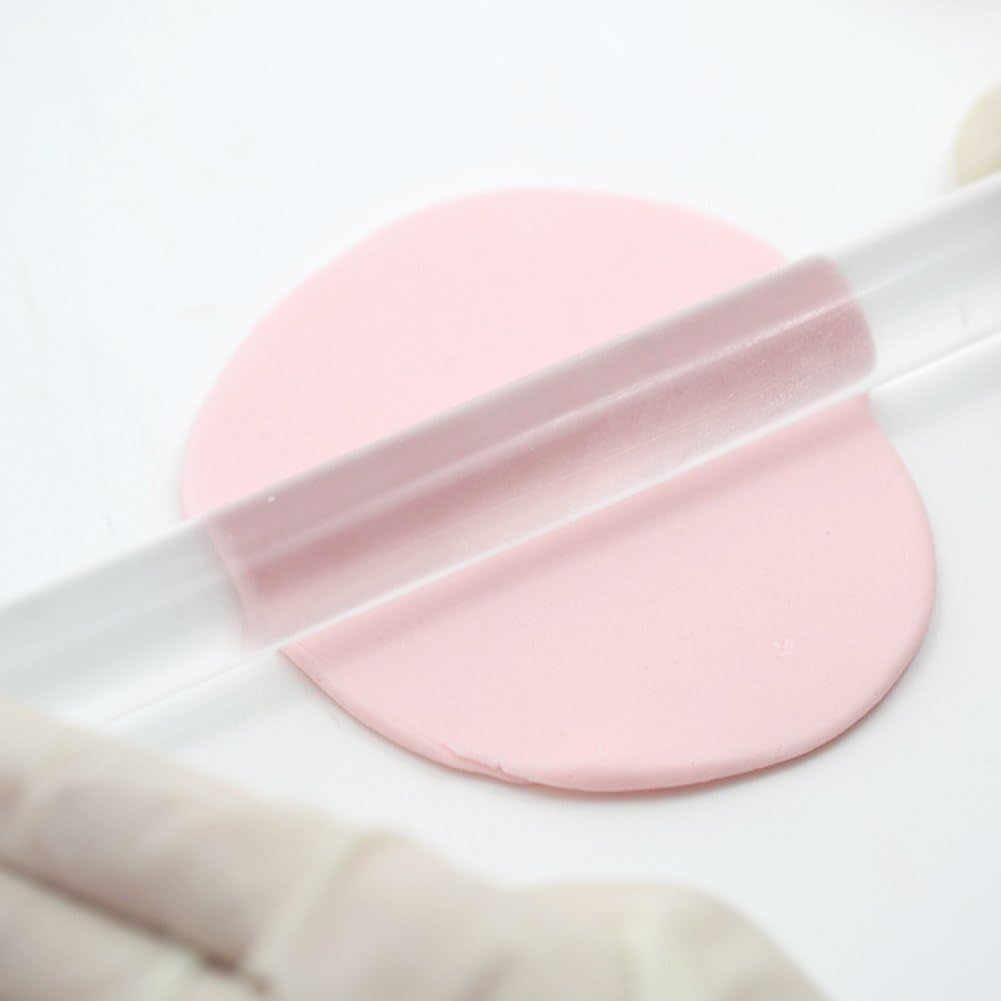 Mini Acrylic Rolling Pin - 7.7 Inch Fondant Roller for Baking