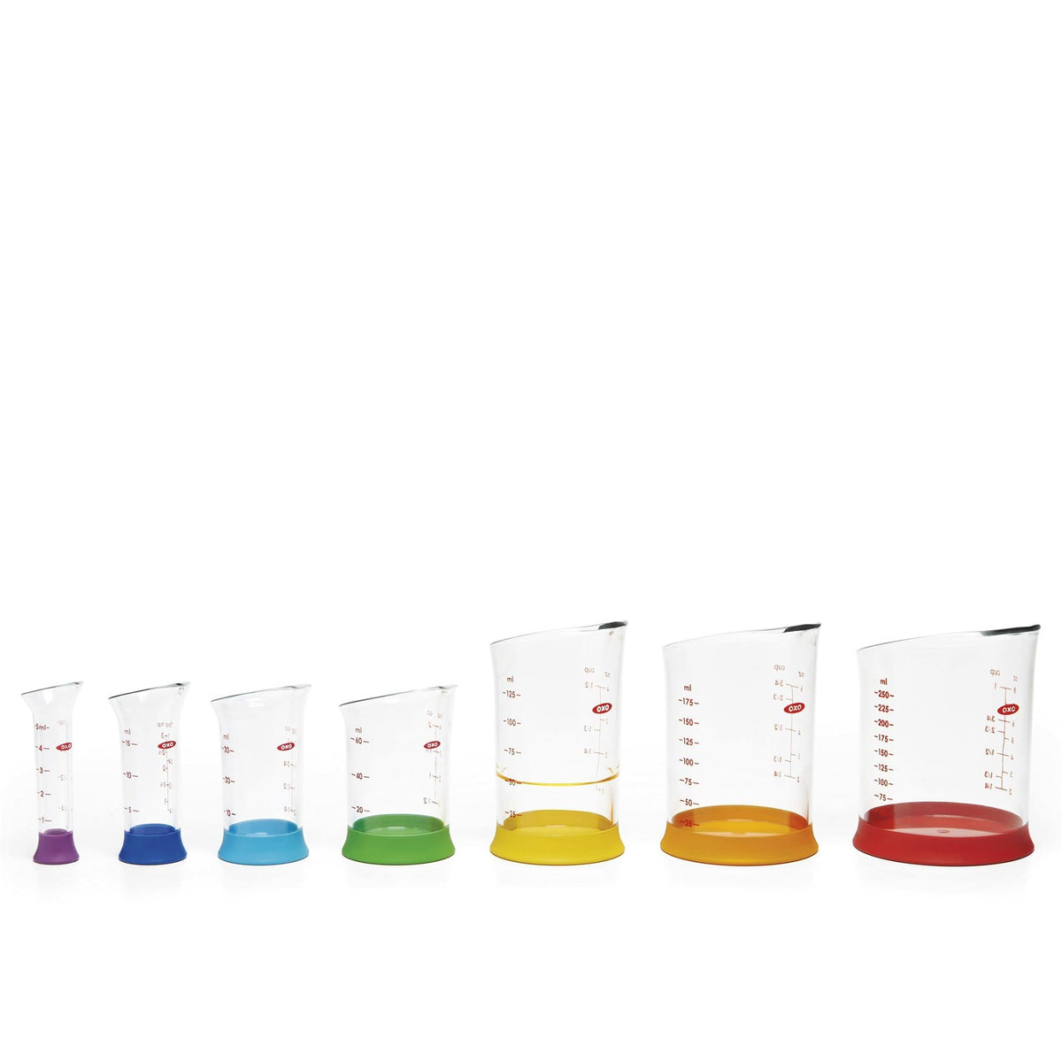 OXO Good Grips 7-Piece Nesting Measuring Beaker Set, Multicolored