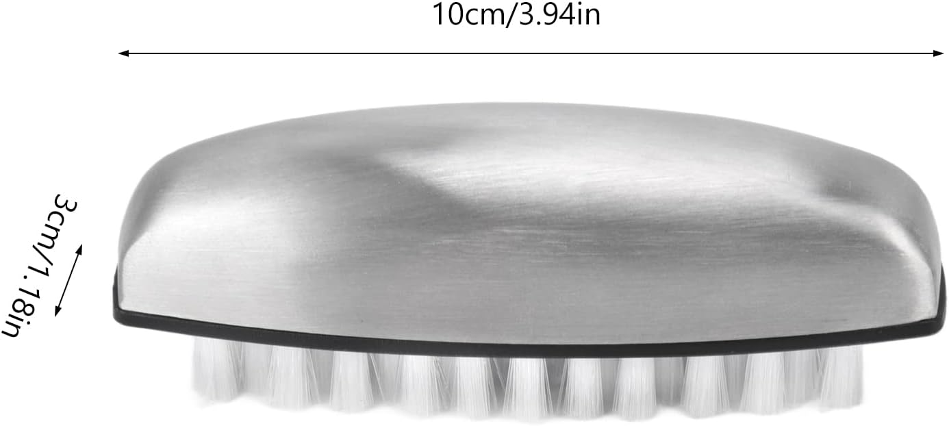 Ergonomic 304 Stainless Steel Cleaning Brush - Fruit & Vegetable Scrubber for Kitchen Hygiene