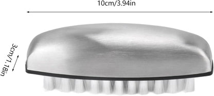 Ergonomic 304 Stainless Steel Cleaning Brush - Fruit & Vegetable Scrubber for Kitchen Hygiene