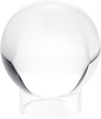 Plymor Clear Acrylic Beveled Display Holder Stand for Egg, Marble, Ball or Sphere, 1" H x 2.5" W (2 Pack)