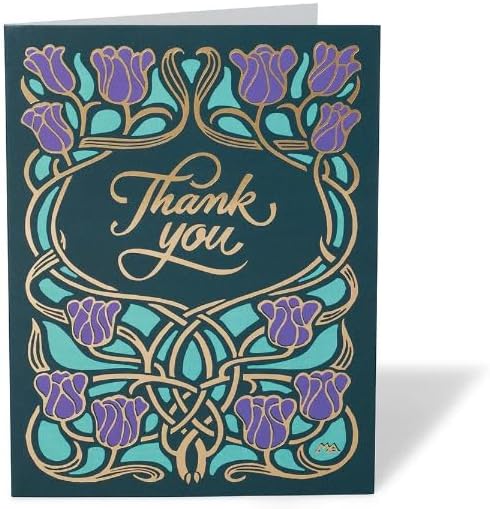 Metropolitan Museum of Art Gilded Book Covers - Boxed Set of 18 Foil Stamped 'Thank-You' Notecards