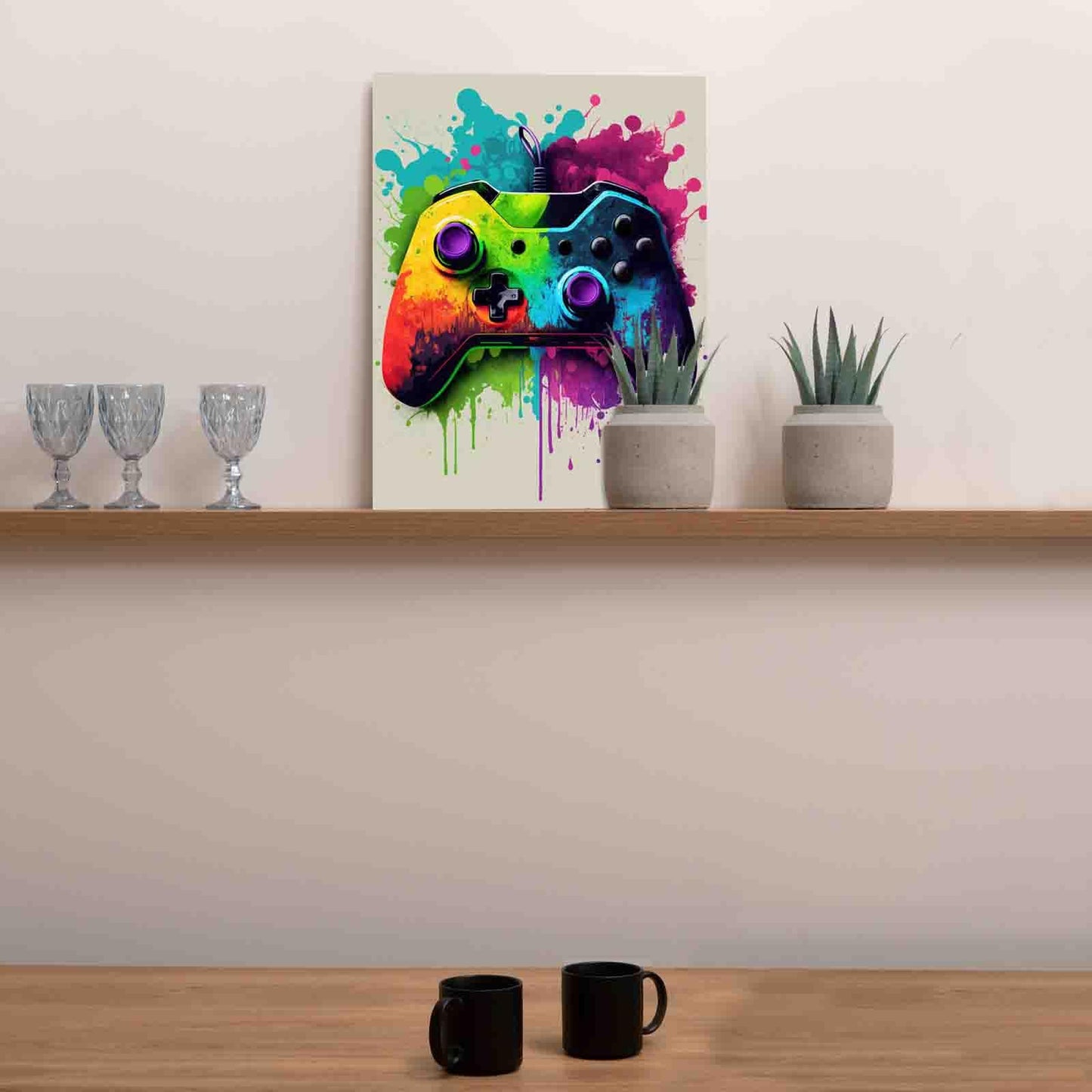 Aihonmin Paint by Number Kits 16 x 20inch Canvas DIY Oil Painting for Kids, Students, Adults Beginner with Brushes & Acrylic Pigment - Colorful Video Game(Without Frame)-Best Gamer Gifts