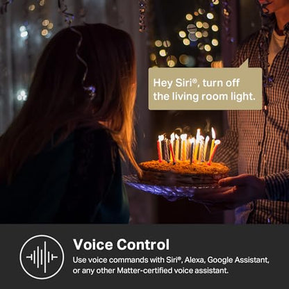 Kasa Matter Smart Light Switch: Voice Control w/Siri, Alexa & Google Assistant, UL Certified, Timer & Schedule, Easy Guided Install, Neutral Wire Required, Single Pole, 2.4GHz Wi-Fi, 3-Pack