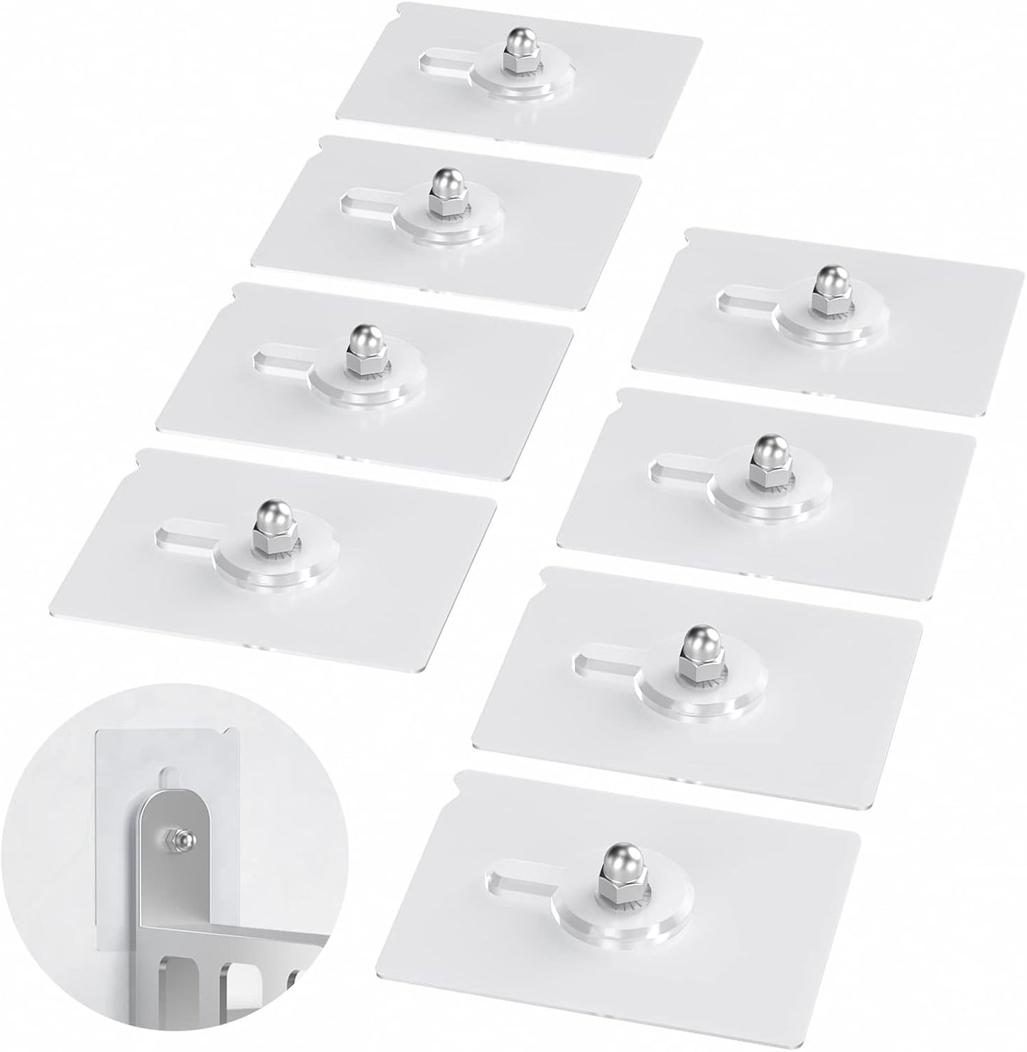 SMA01, SM02, SM03, SM05,SM06 Wall Mounted Shoe Rack Accessories Sticky Mounts, Adhesive Base,Locked by Nuts and Screws