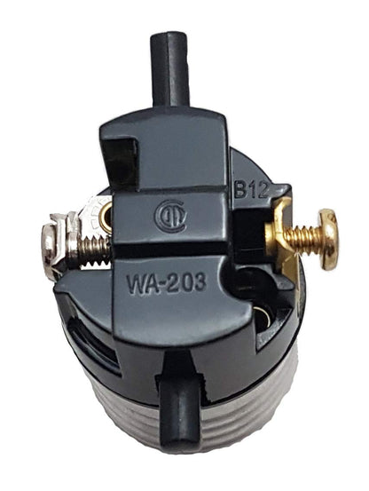 B&P Lamp® Antique Brass Finish Table Lamp Wiring Kit with a 7 Inch Harp and Push-Thru Socket