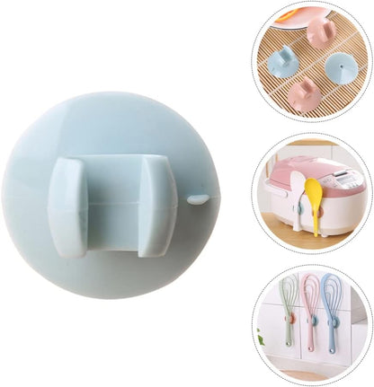 YARDWE 4Pcs Rice Cooker Spoon Holder, Blue, Suction Rack Spoon Storage Stand for Rice Maker Cooker