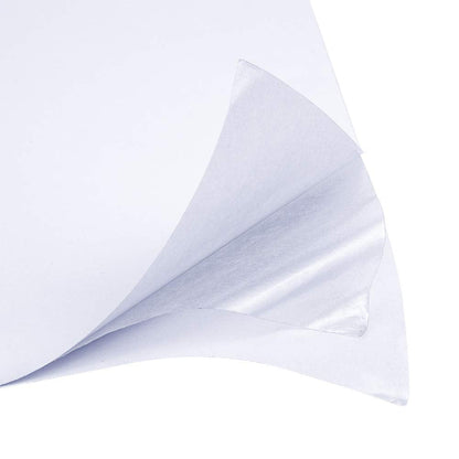 BENECREAT 10PCS White Double Sided Adhesive Sheets 16.5x11.5 Inch Double Side Tap Sheet (0.2mm) for Valentine's Decoration, Tumbler Craft Photo Albums Handbook Making