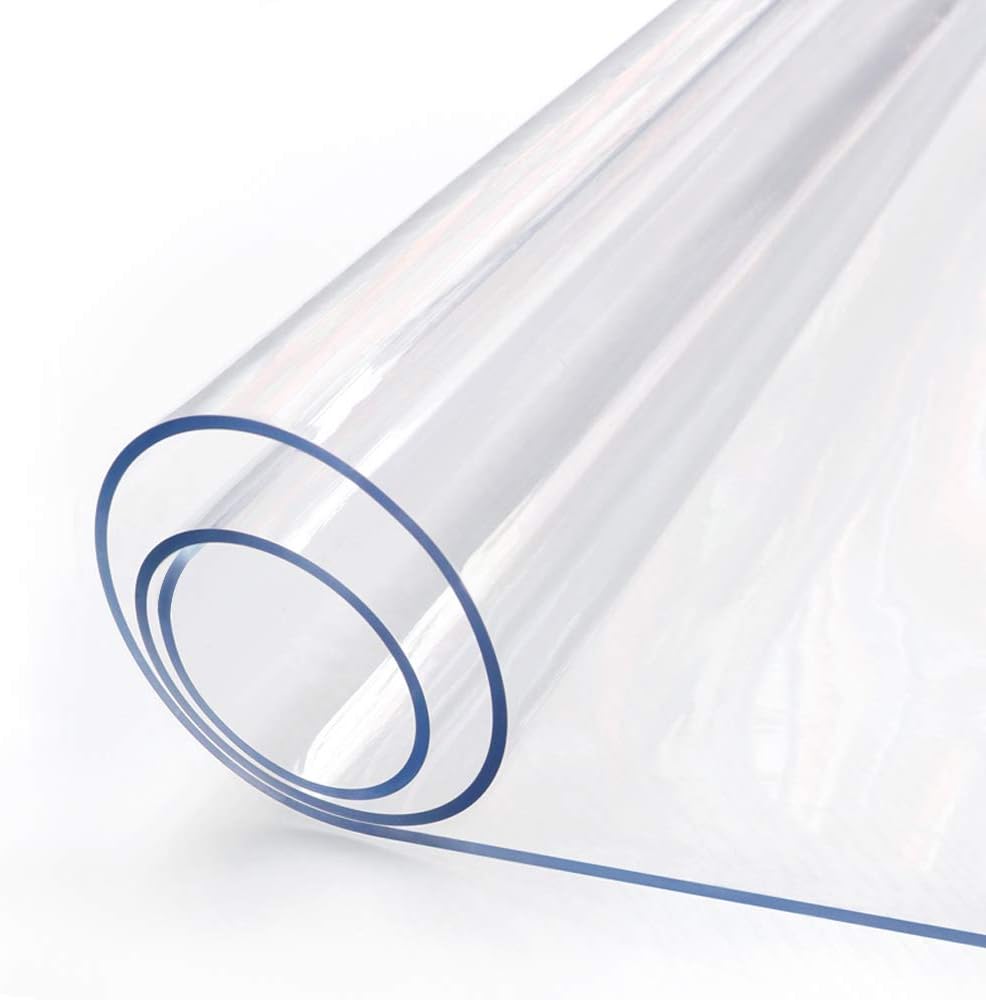12 14 Inch Clear Table Protector X Thick Plastic Table Cover Protector Waterproof PVC Clear Tablecloth Protector Pad