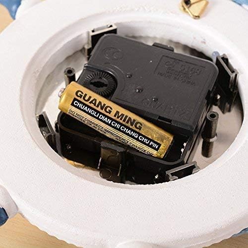 RTGGSEL Mediterranean Nautical Silent Desk Clock, Lighthouse Helm Wooden Clocks, Beach Theme Clock Decor Ornament