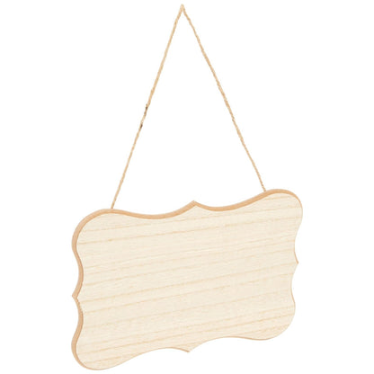 Juvale Blank Wooden Signs - 9 x 6 in, 1/4 in Thick Brown MDF, 6 Pack with Jute Rope - DIY & Home Decor - Wood for Crafts - Things to Paint On & Hanging Plaques