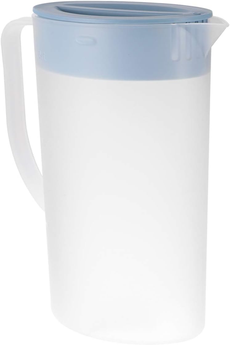 Housoutil Juice Pitcher Carafes, 1.6 Litre Plastic Drink Pitcher with Lid for Cold Beverages