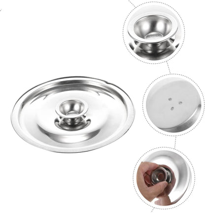 Stainless Steel Oil Pot Lid, Seasoning Pot Cover with Convenient Knob Spill Design for Kitchen Cookware