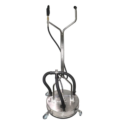Erie Tools 21" Stainless Steel Surface Cleaner with Vacuum Port, Wheels, and Wand Pressure Washer Attachment 4000 PSI, 12 GPM