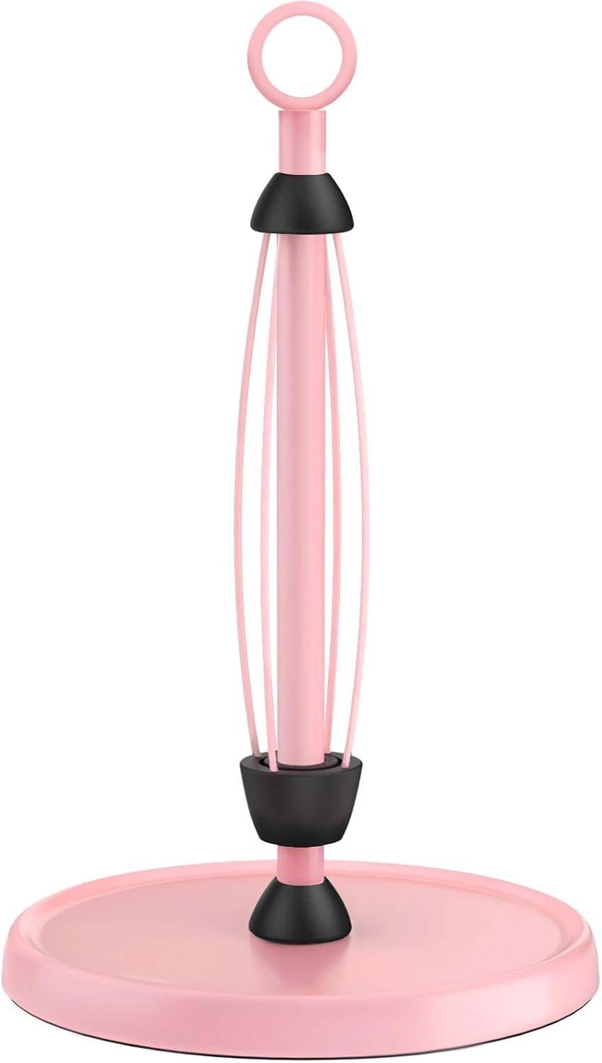 Countertop, Pink Paper Towel Holder Pink Kitchen Accessories Decor, One-Handed Tear, Stainless Steel, Weighted Base