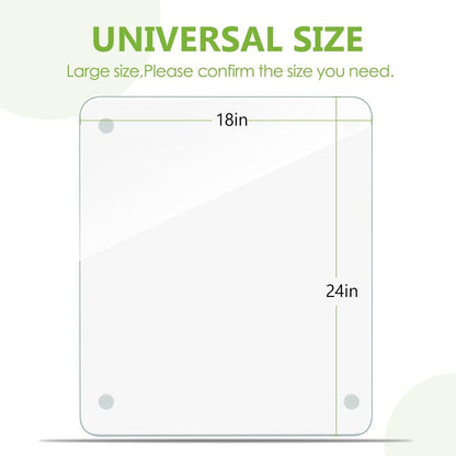 Tempered Glass Cutting Board for Kitchen,3 Pack Clear Glass Cutting Board with Rubber Feet, Scratch, Heat, Shatter Resistant and Easy to Clean(8"x12" & 10"x14" & 12"x16")