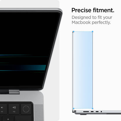 Spigen Privacy Filter Screen Protector [SafeView] designed for MacBook Pro 14 inch (M4 / M4 Pro / M4 Pro Max / M3 series / M2 series / M1 series)