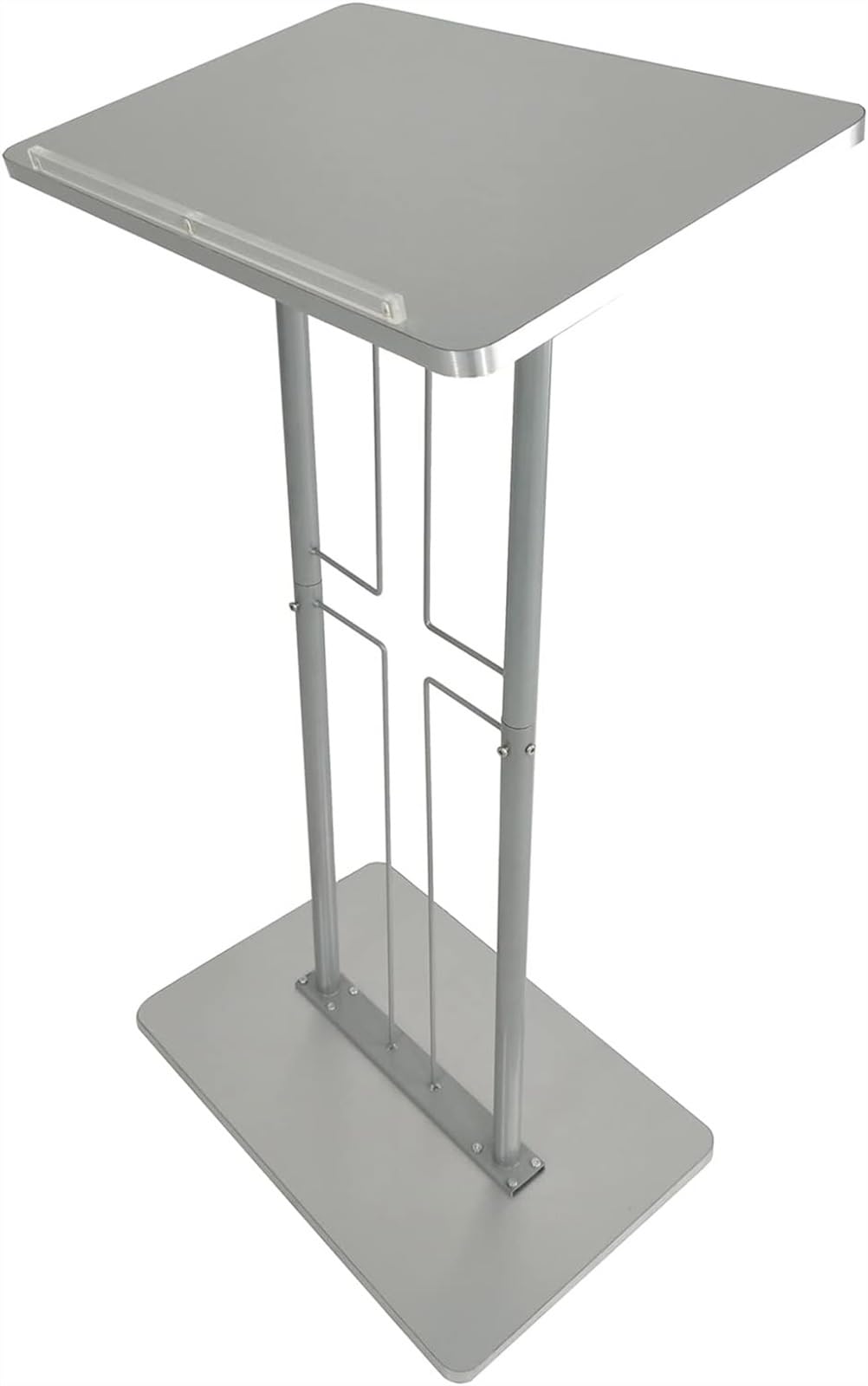 BTZHY Lectern Podium Stand, Acrylic Iron Podium School Church Stage Host Table Hotel Reception Desk Company Conference Table Commercial