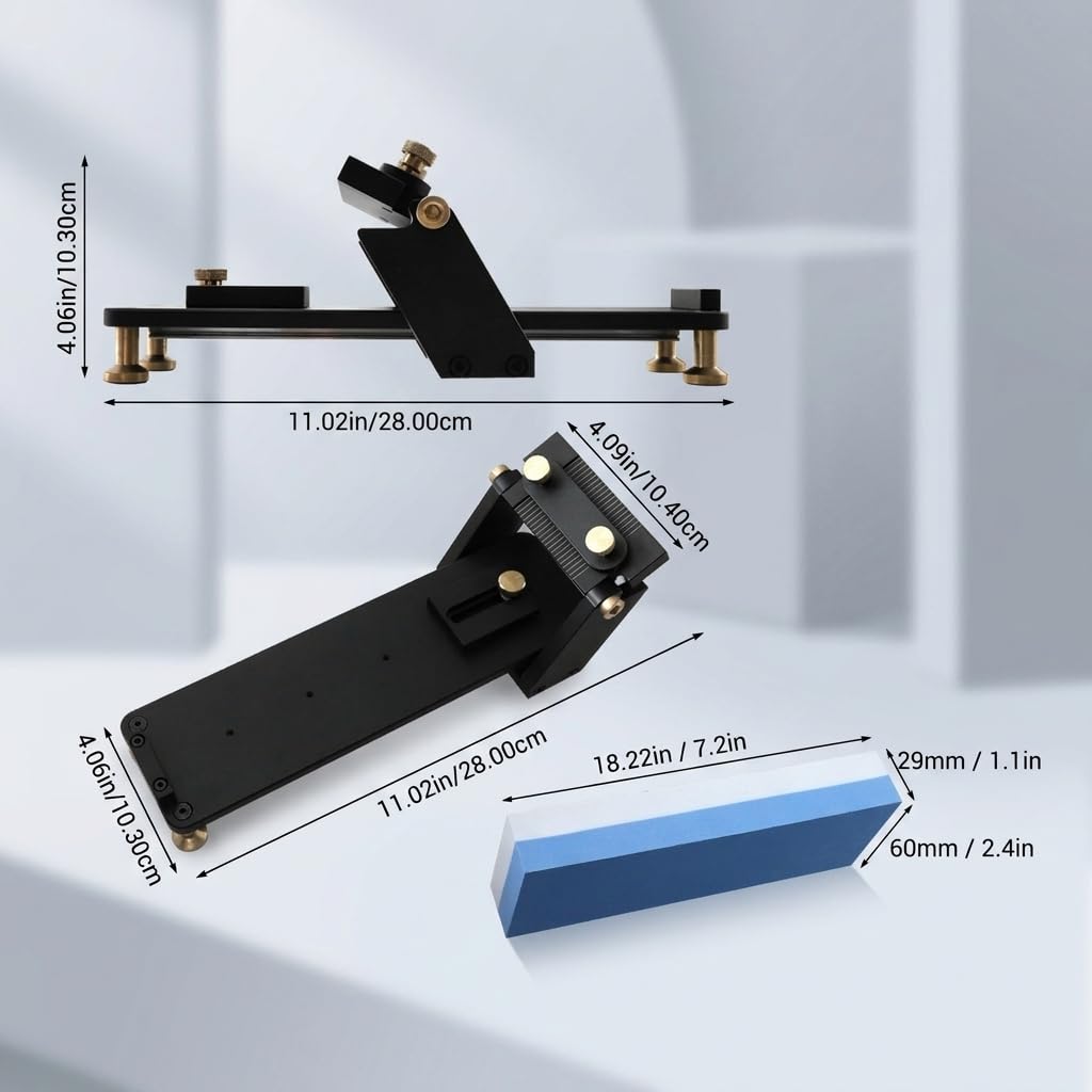 Fixed Angle Whetstone Set Knife Sharpening Stone Kit Knife Polished Stone Grinding Frame Woodworking Tool for Woodworking Carving Chisel Knife