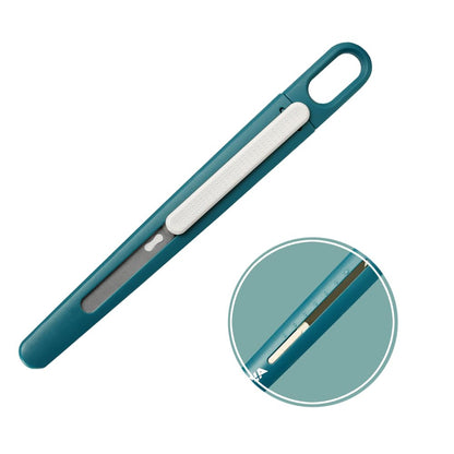 Precision Knife Safety Box Cutter - Self Retractable, Slim, Quick Adjustable Blade Length - Perfect for Trimming, Crafts, Packages and PCB Board Work, ldeal for Cast Vinyl Company (Teal)