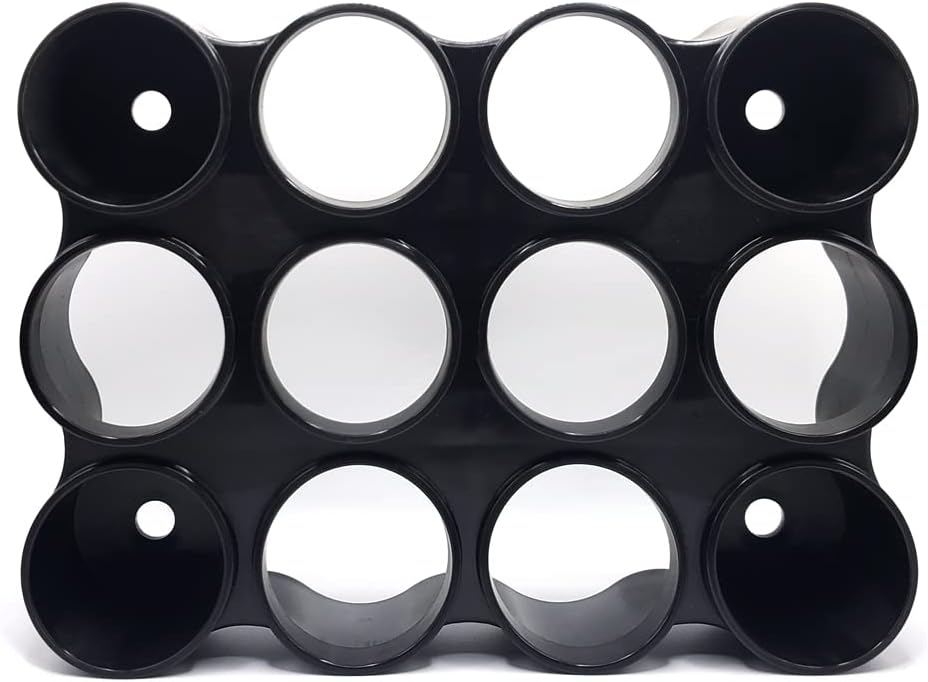 Adhesive Wall Mounted 12 Slot Coffee Pod Holder - Space Saving Organizer Rack Compatible with K Cups for Kitchen