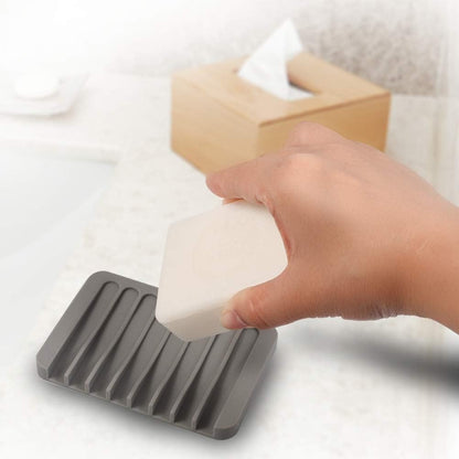 EOYCPM 3PCS Self Draining Soap Holder, Premium Silicone Soap Dish, Soap Saver for Shower, Bathroom, Kitchen, Bath Tub