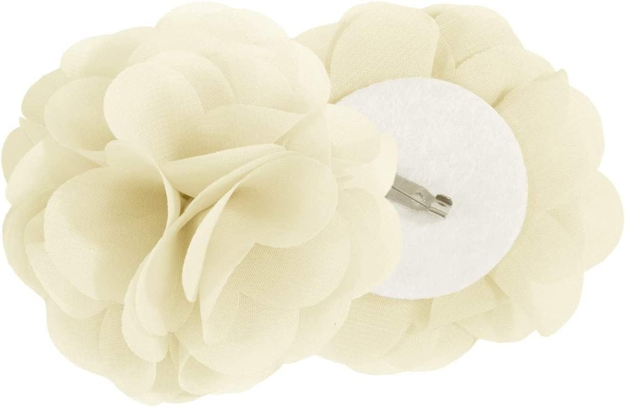Madison Park Rosette Floral Embellished Cuff Tab Top Solid Sheer Curtain Panel Drape for Bedroom, 50"x84"