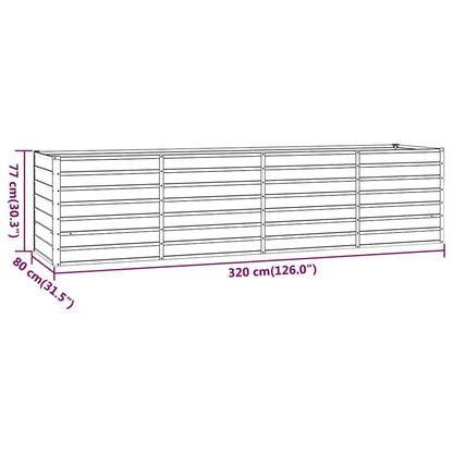 Mhdvray Corten Steel Large Raised Garden Bed 126x31.5x30.3 in Rusty Rectangular Planter Box for Vegetables Herbs Flowers Outdoor Patio Terrace