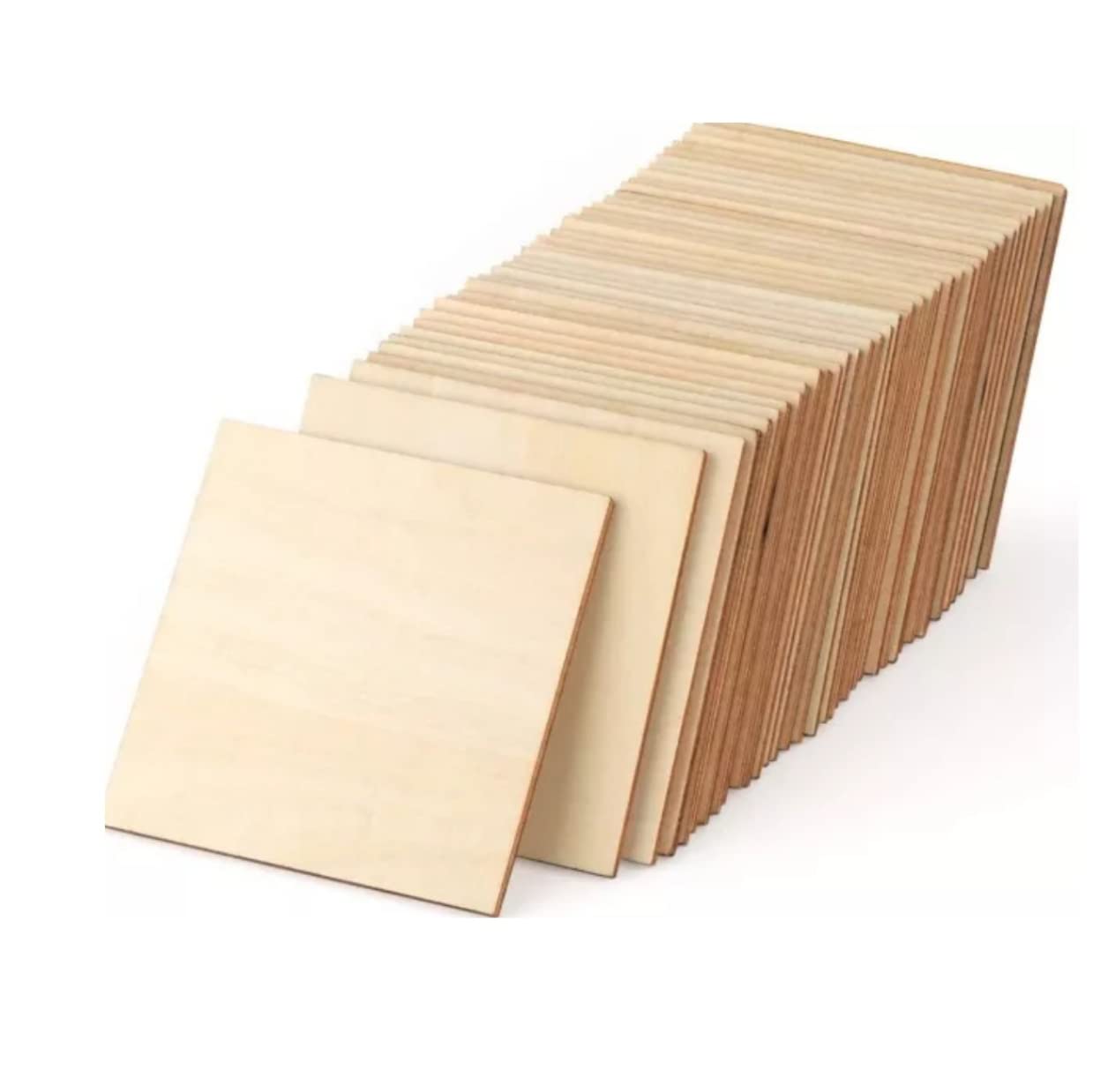 Qute Baltic Birch Plywood B/BB Grade 3MM 1/8" x 6" x 6" (6 Pack) – Premium Smooth Unfinished Craft Wood Sheets for CNC, School Projects, Engraving, DIY Projects, Model Making, Woodworking & Crafts.