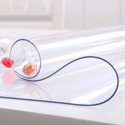 14 24 Inch 1.5mm NECAUX Custom x Clear Desk Cover Protector, Thick Plastic Desk Pad Mat, Table Cover Tablecloth