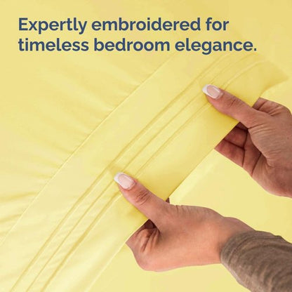 King Standard Pillow Cases - Soft Hotel Quality Covers for Comfy Bedding | Set of 4, Yellow