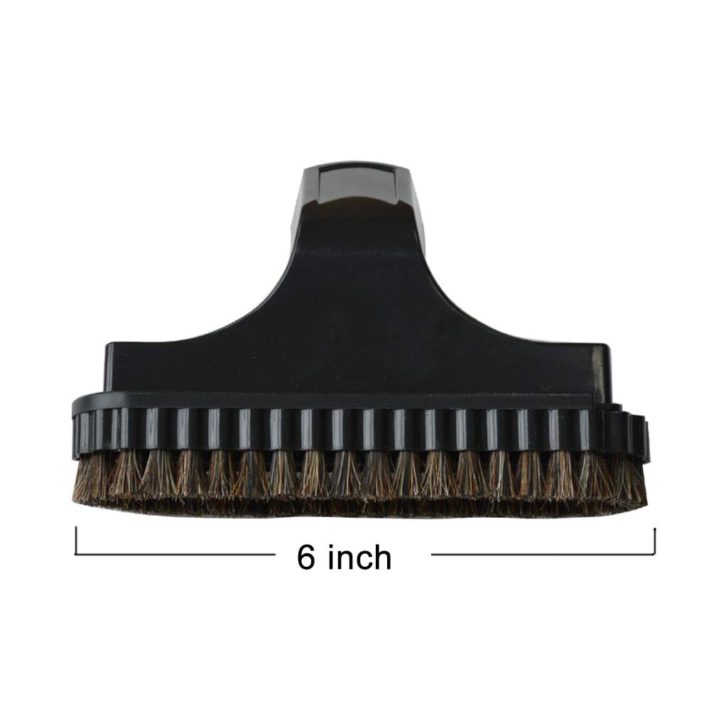 EZ SPARES Vacuum Cleaner Universal 1 1/4 inches (32mm) Soft Horsehair Mirror Simple Sense Brush Fits Most Brand 6-inch Accepting 1.25'' Attachment