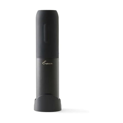 Rabbit Electric Corkscrew Wine Opener - Push Button Automatic Bottle Opener, Compact Design, Opens Bottles Quietly, Stores Vertically or Horizontally, Black