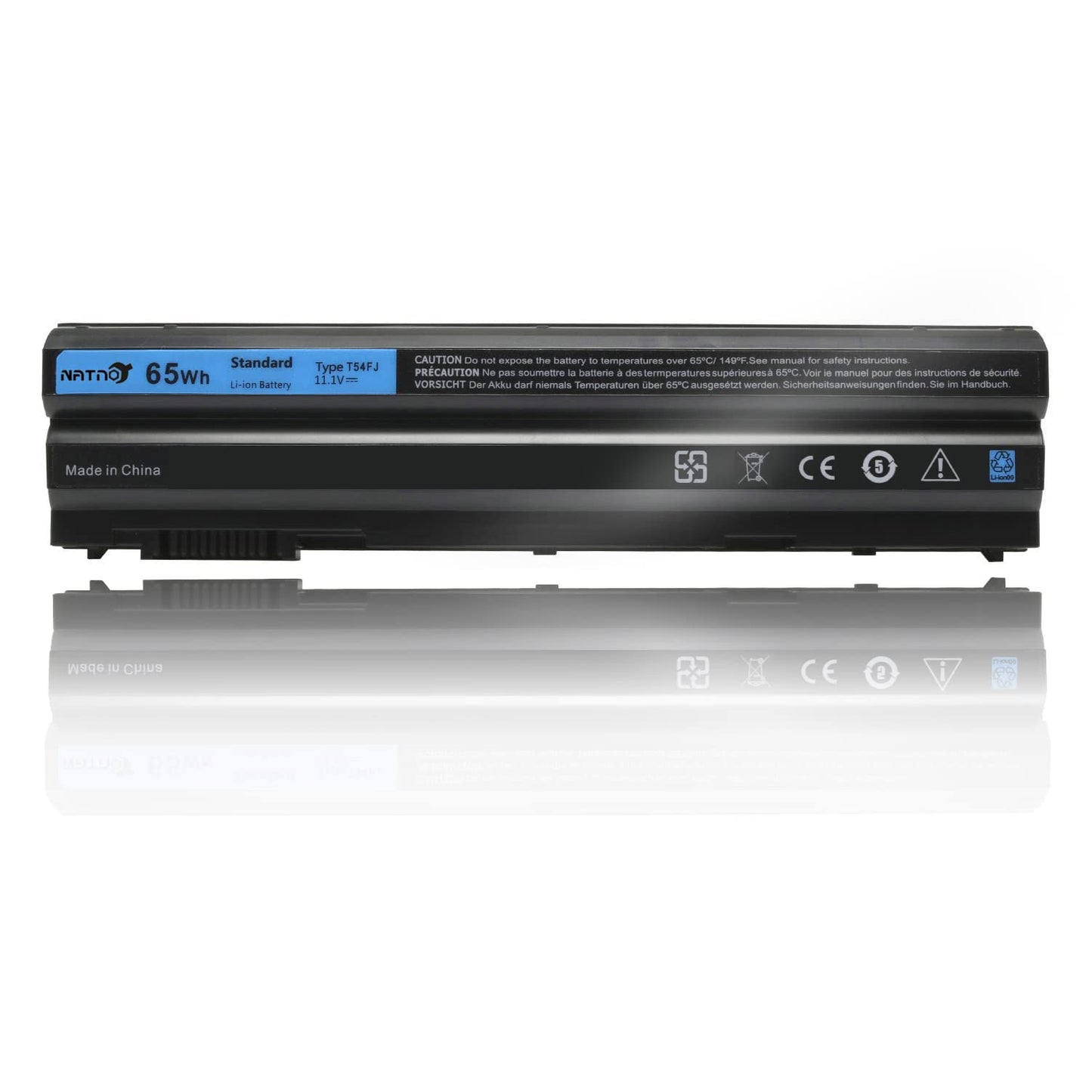 NATNO T54FJ 8858x Laptop Battery for Dell Latitude E6420 E6430 E6440 E6520 E6530 E6540 E5520 E5530 E5420 E5430, Inspiron 17r-7720 17r-se-7720 17r-5720 15r-5520 15r-7520 [65Wh 11.1V 6 Cell]