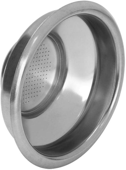 58mm Stainless Steel Portafilter Basket, 1 Cup Bottomless Coffee Filter Replacement for Espresso Machines