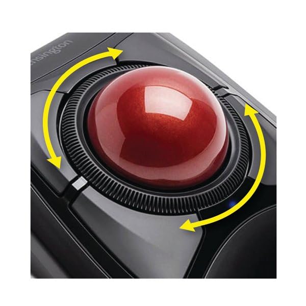 Kensington Expert Wireless Trackball Mouse (K72359WW) Black, 3.5" x 6.1" x 8"